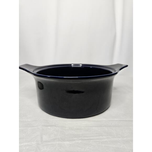 Vintage Celebrity Lexington Round 2 Quart Stoneware Casserole Dish Lid Blue - Picture 4 of 13